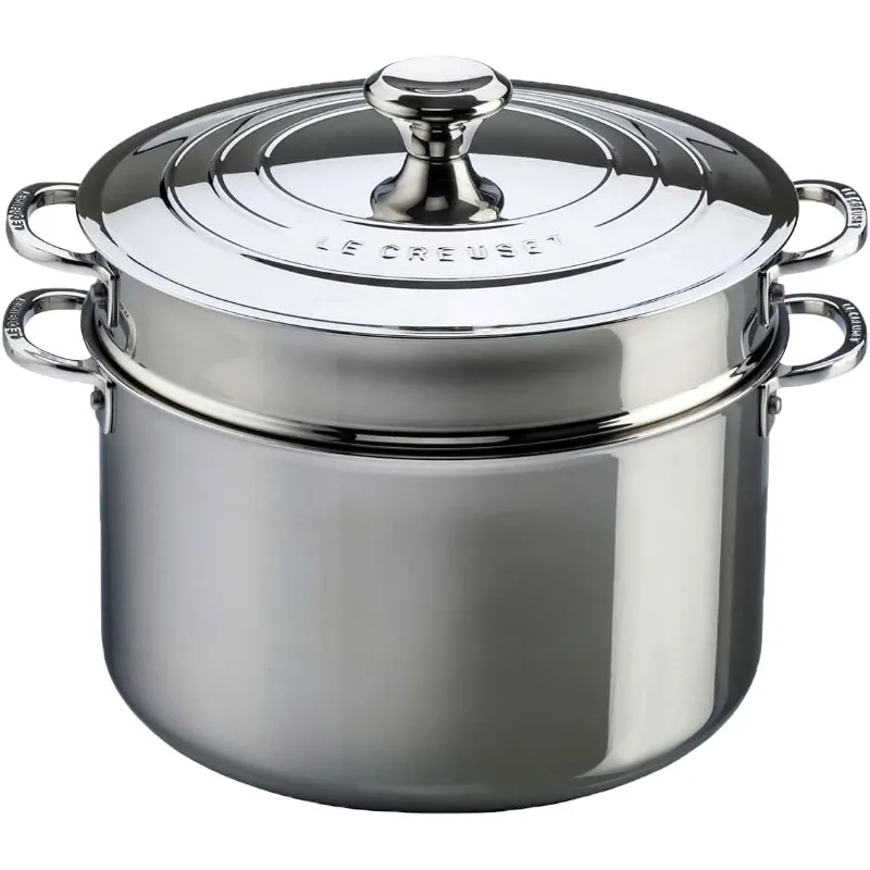 

Le Creuset Tri-Ply Stainless Steel 9 Quart Stockpot Cooking Pot Cast Iron Pot Cookware Pots and Pan for Cooking