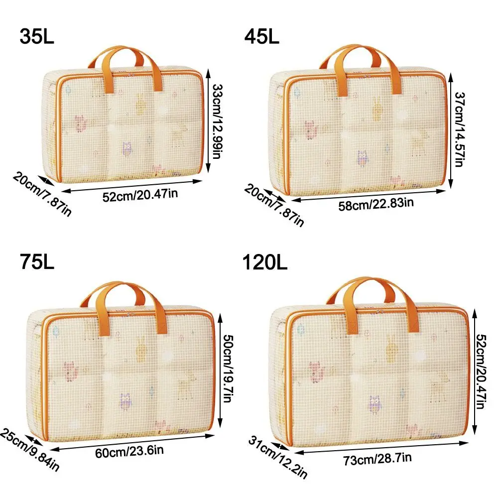 PVC Quilt Storage Bag with Handles Foldable Folding Storage Baskets Home Storage Organization Closet Organizer 6