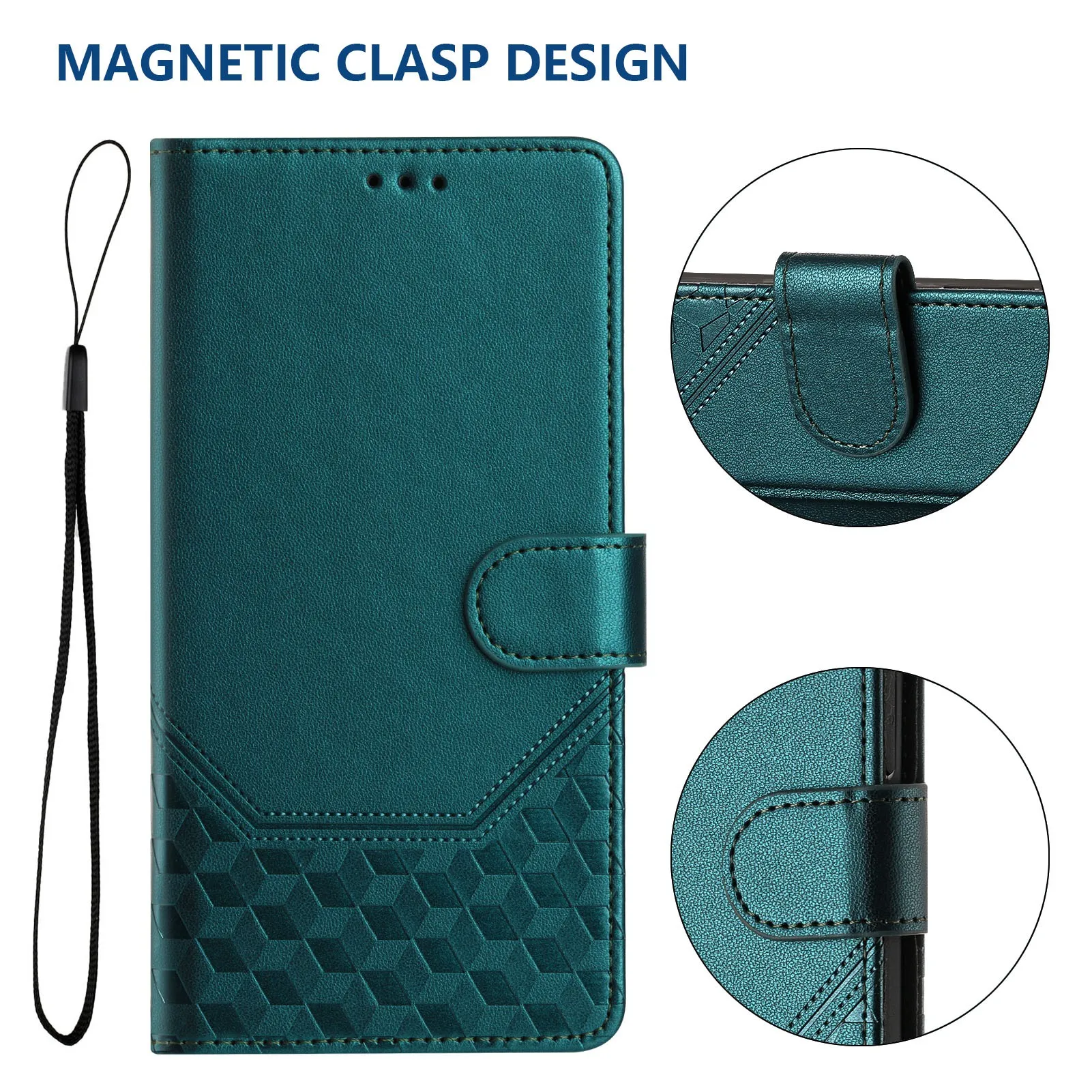 3D Leather Flip Cover Phone Wallet Case