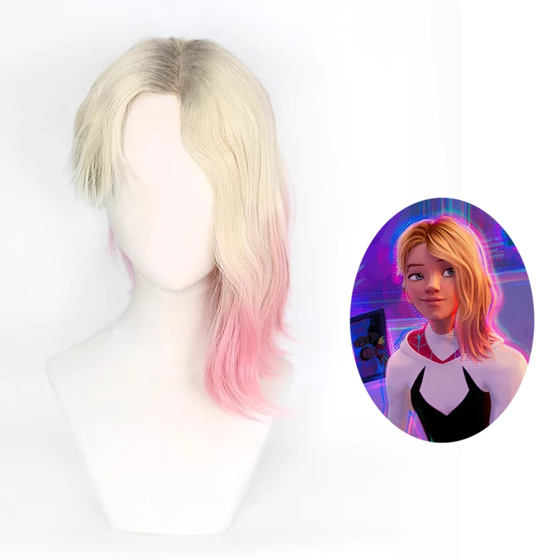 Linfairy Peluca De Cosplay Rosa Con Tinte Rubio Largo – Disfraz De Halloween Para Kitagawa Marin