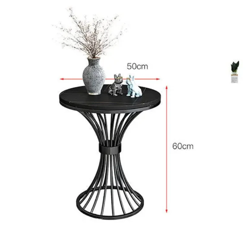 Nordic Marble Round Side Table Living Room Sofa Corner Tables Business Reception Coffee Table Negotiating Luxury Furniture