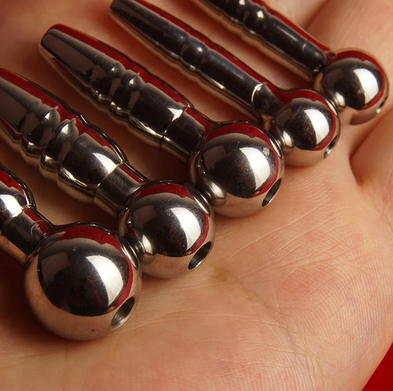 Urethral Insert Plug Stainless Steel Thread Penis Sound Sounding Catheter Masturbator Hollow Urethra Dilator Penisplug Sex Toys penis sex toys