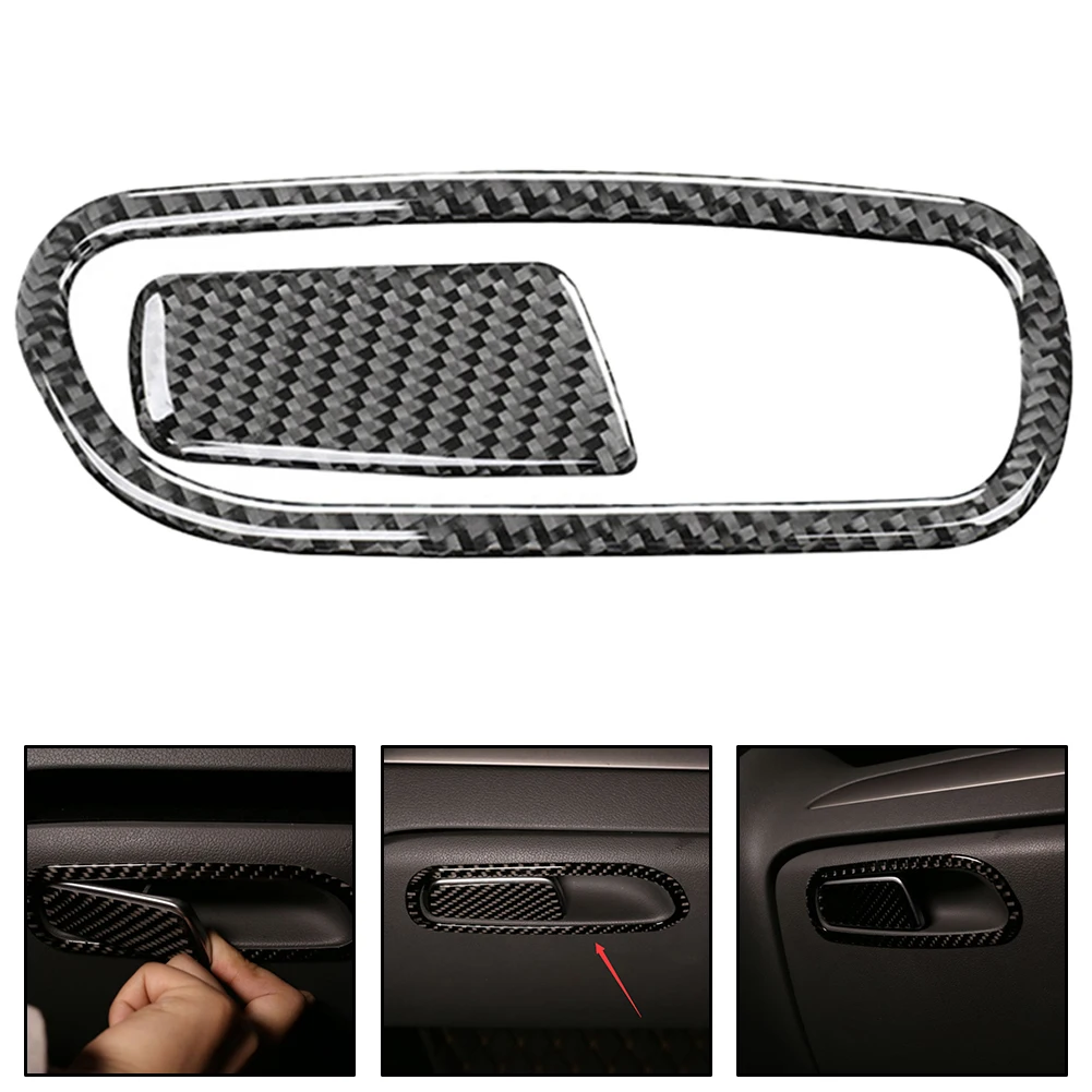 

Car Carbon Fiber Car Passenger Gear Box Handle Trim Sticker A4 For A5 Scratch Resistant Car Exterior Sticker Replacement Parts