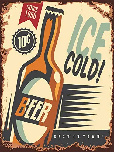 

American Diner Beer Ale Metal Tin Sign 12x16 Inch Decor Travel Tin Sign