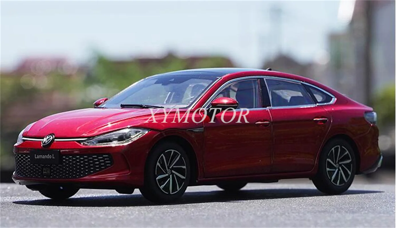 

1/18 For Volkswagen Lamando L 2022 Metal Diecast Model Car Toys Gifts Hobby Display Red/Gray Collection ornaments