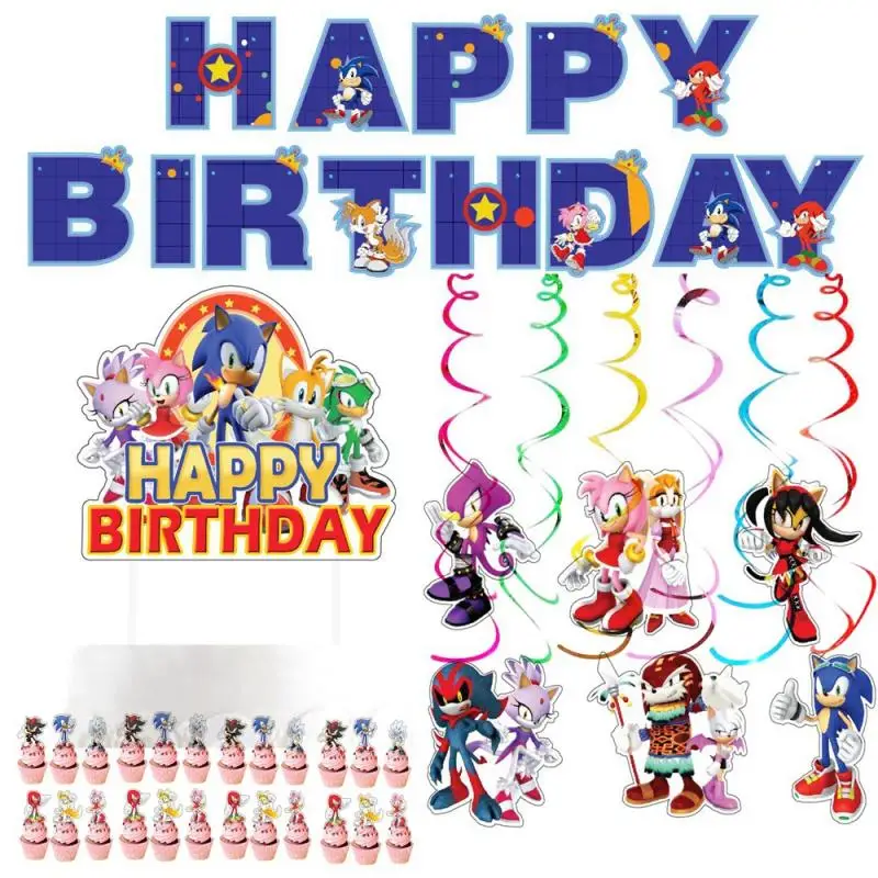 Sonic Cake Topper / Birthday Sonic / Sonic Birthday Party/ 