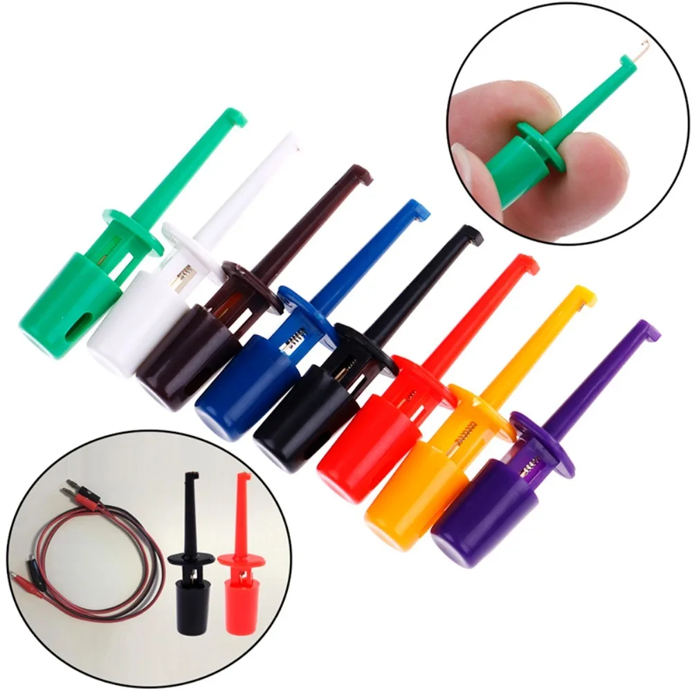For Electronic Testing Multimeter Lead Wire Kit For IC Grabber Hook Test Clip Test Hook Clip Probe Round Crocodile