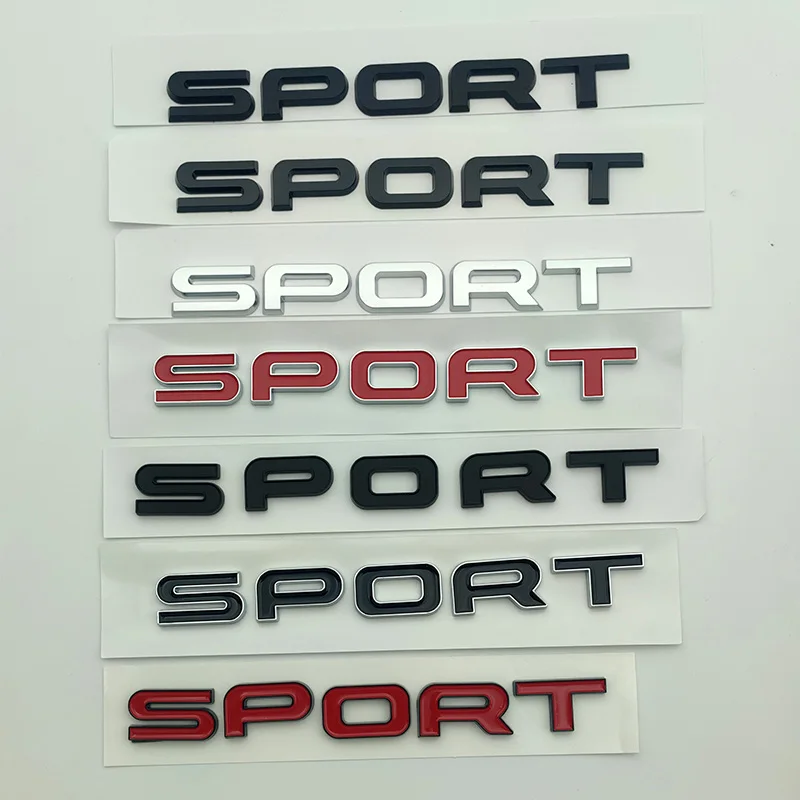 

3D Metal Black Chrome Red Logo Range Rover Sport Emblem Car Fender Badge Trunk Decal For Range Rover Sport Sticker Accessories