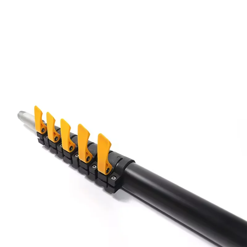 telescopic pole aluminum telescopic pole with spring button lock