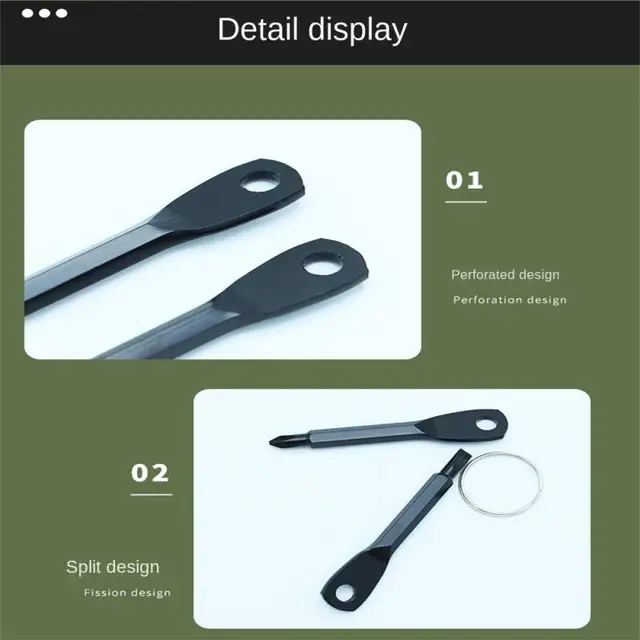 1/2PCS Emergency Key Screwdriver Outdoor Multifunctional EDC Tool Safety Protection Self Defense Prick Cone Combined Tool Set 6