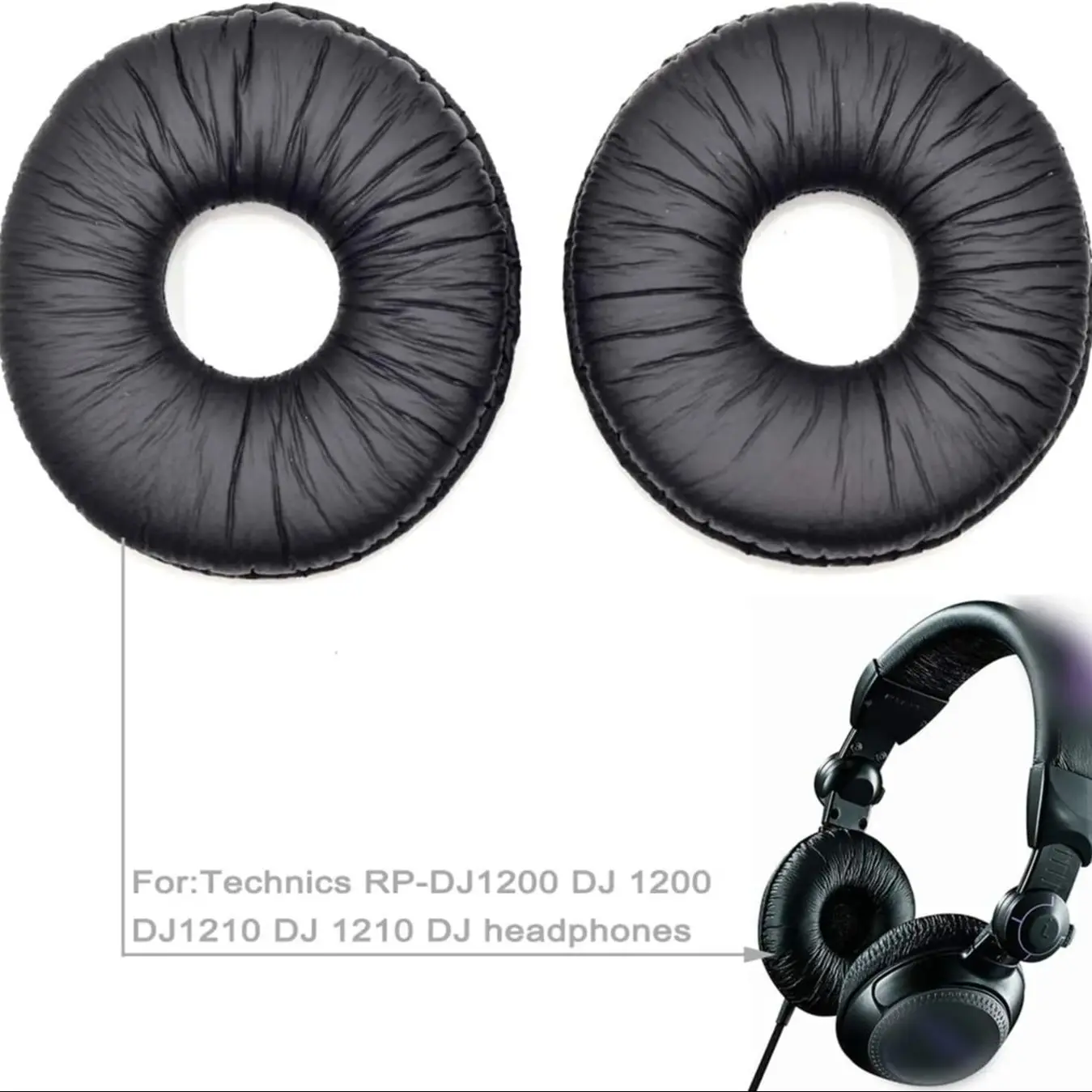 KUTOU Replacement Earpads Cushion for Technics PR-DJ1200 DJ1200 DJ1210 Headphones Foam Ear Pads Cover Headset Headband