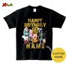 Family Matching Clothes Custom Name Black T Shirt for Family Matching Outfits Family Outfit Shirts Birthday Short Sleeve T-Shirt 3