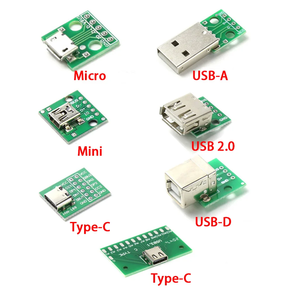 1PC MICRO Mini Type A USB D to DIP Adapter 5pin female connector B type ...