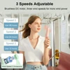 Portable Fan Super Mini Handheld Fan USB Rechargeable Fan Foldable Hand Held Small Pocket Fan with 2000mAh Power Bank 3 Gears 3
