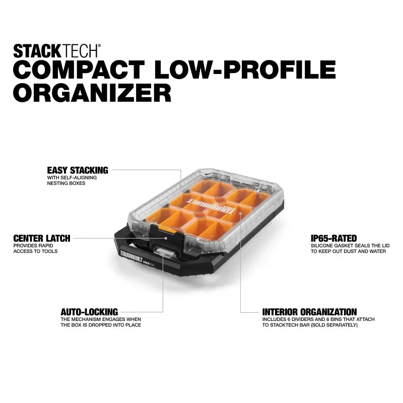 ToughBuilt TB-B1-O-10C StackTech Compact Low-Profile Organizer Tools Packaging Box 2