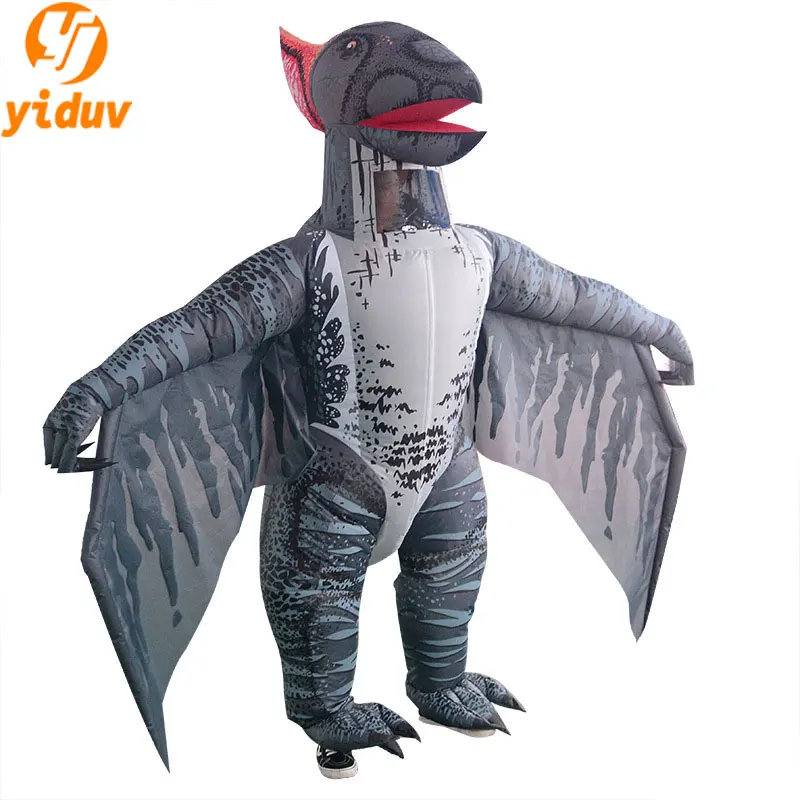 Adulto Pterosa Dinosauro Costume Gonfiabile Halloween Cosplay Pterosauro Spinosauro Disfraz Trex Dragon Velociraptor Blow Up Dress