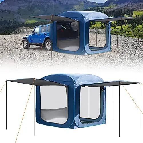 Portable Automatic Fast Open Car Tailgate Awning Tent Rainproof SUV Car Rear Tent Camping Car Tent freestanding automatic awning 400x350 cm anthracite