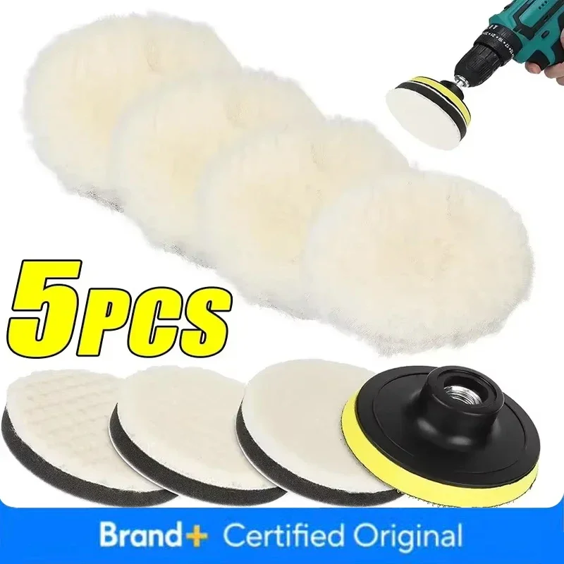 Car Polish Pads 3/7inch Soft Wool Polishing Disc Tools for Machine Waxing Polisher Car Body Polishing Discs Cleaning Accessories