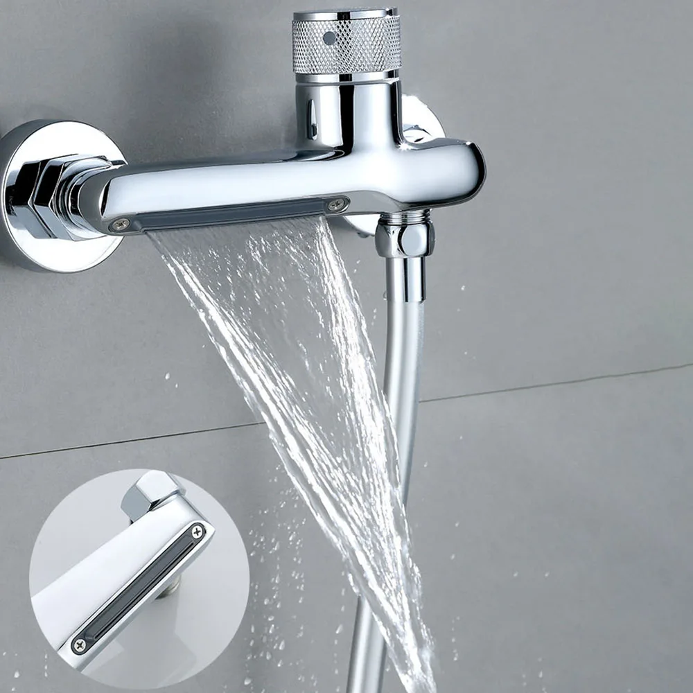 Universal Rainfall Thermostat Bathroom Shower Faucet Set With Handheld  Showerhead Wall Mounted Brass Bath Hot & Cold Mixer Tap 3
