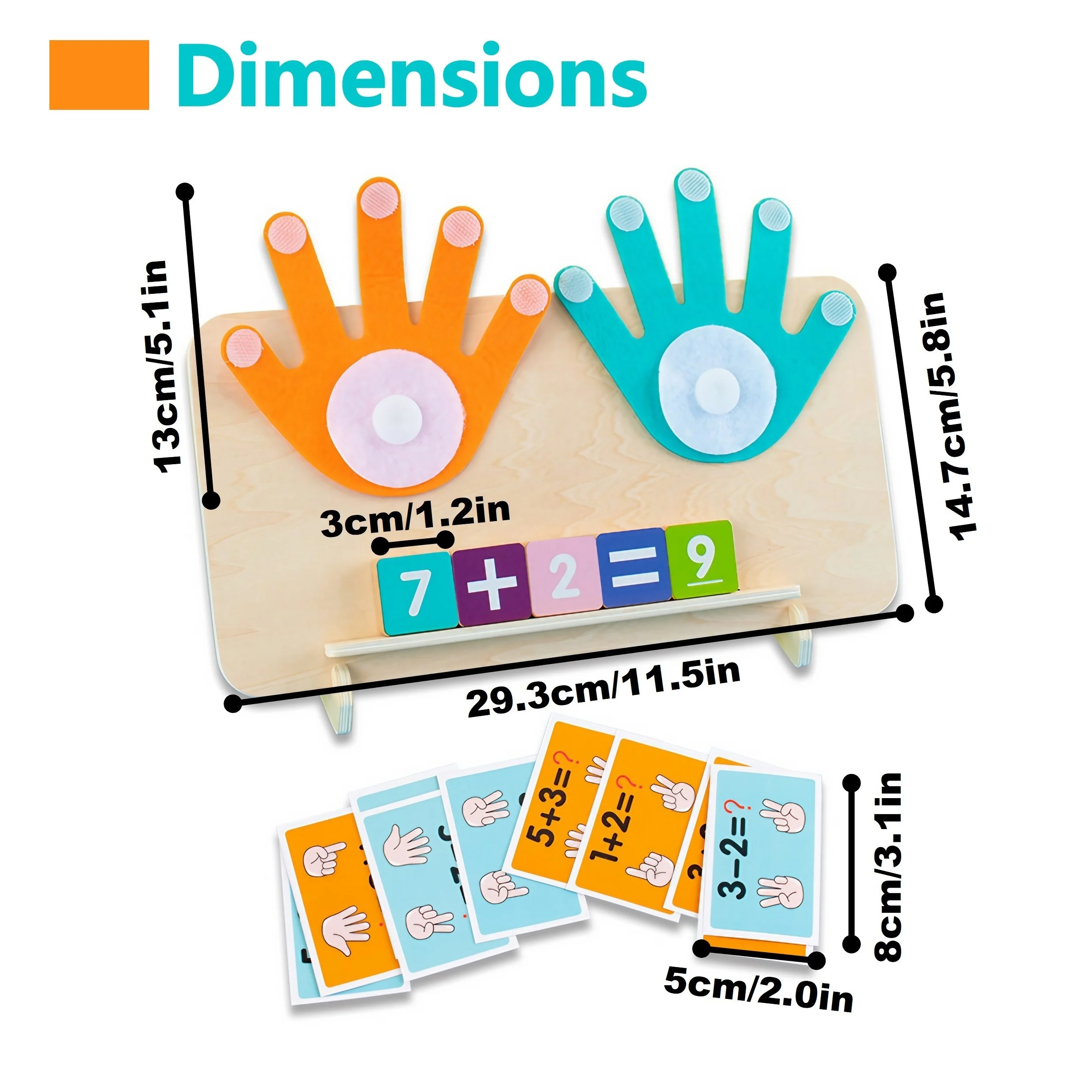 Finger Counting Math Toys for Toddler Montessori Educational Learning Number Blocks Toy Arithmetic Teaching Aids Kids Gift 6