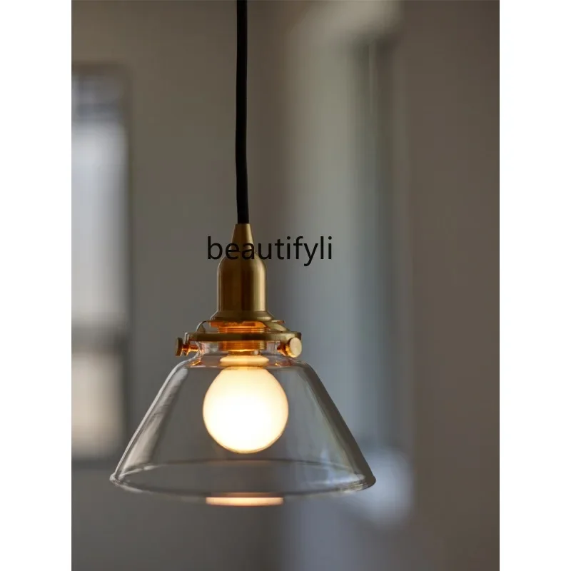 

Люстра из латуни и стекла, маленькая обеденная лампа для бара, аксессуары для украшения дома, гостиной