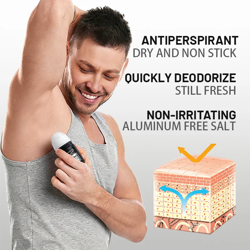 Long Lasting Roll-on Deodorant Stick For Men Cooling Aroma Perfume_voghion.com