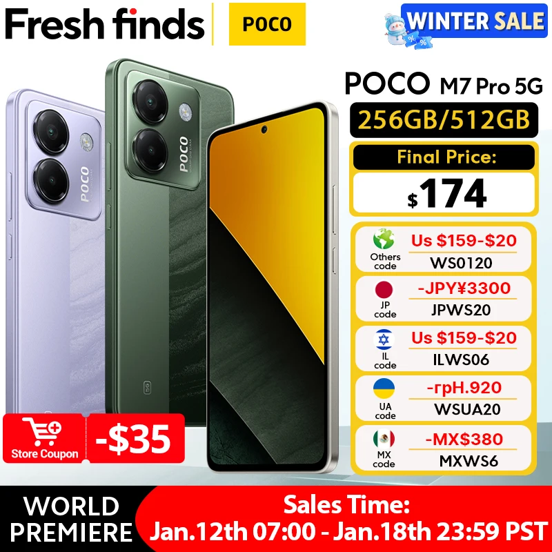 World Premiere】POCO M7 Pro 5G Global Version Dimensity 7025-Ultra