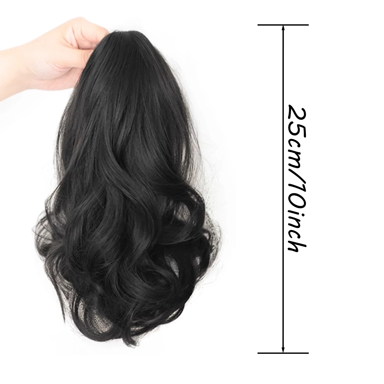 Synthetic 10Inch Ponytail Pear blossom wave small Claw Clip Ponytail Short Curly Ponytail Ladies Hair Clip for Women