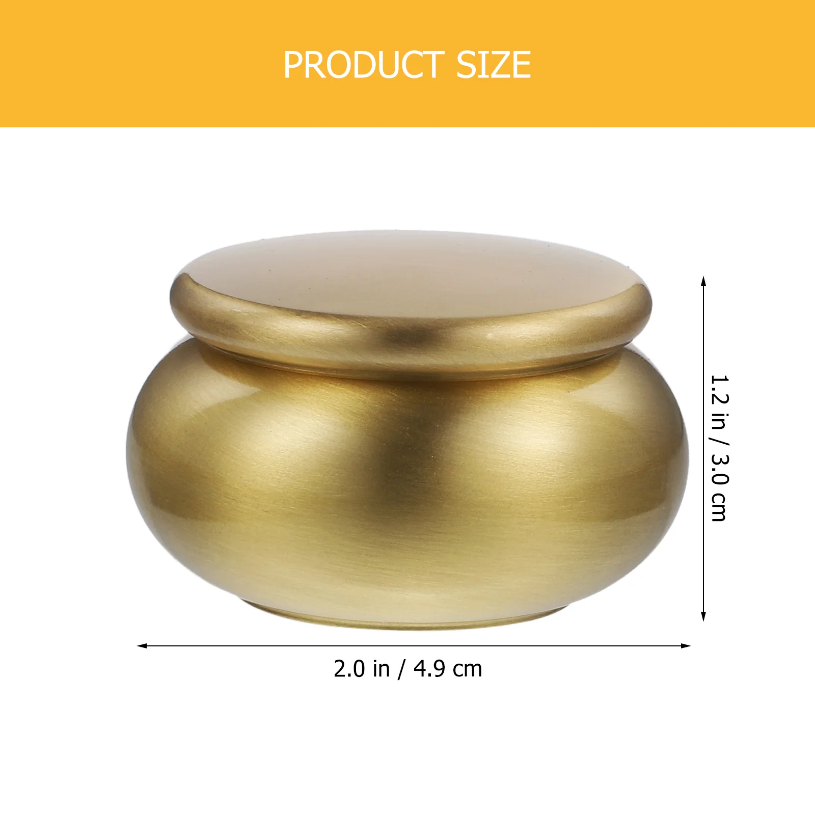 Mini Sealed Copper Ashes Box Cremation Urn Small Canister Container Jars Round Jar Pet Memorials Incense Powders Storage