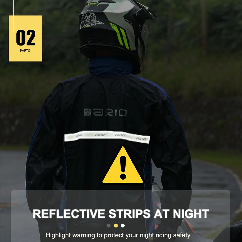 AXIO Lightweight Motorcycle Riding Raincoat Suit Men Waterproof Motocross Raincoat Breathable Quick-drying Motorbike