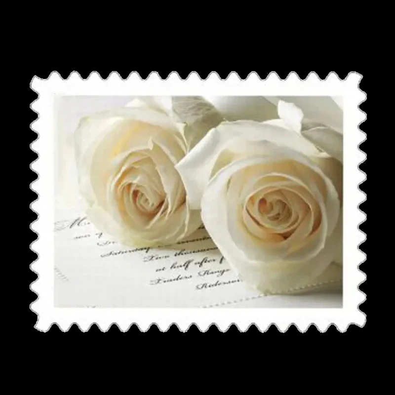 

Wedding Roses Forever Stamps Unused Postage with Post Mark for Collecting