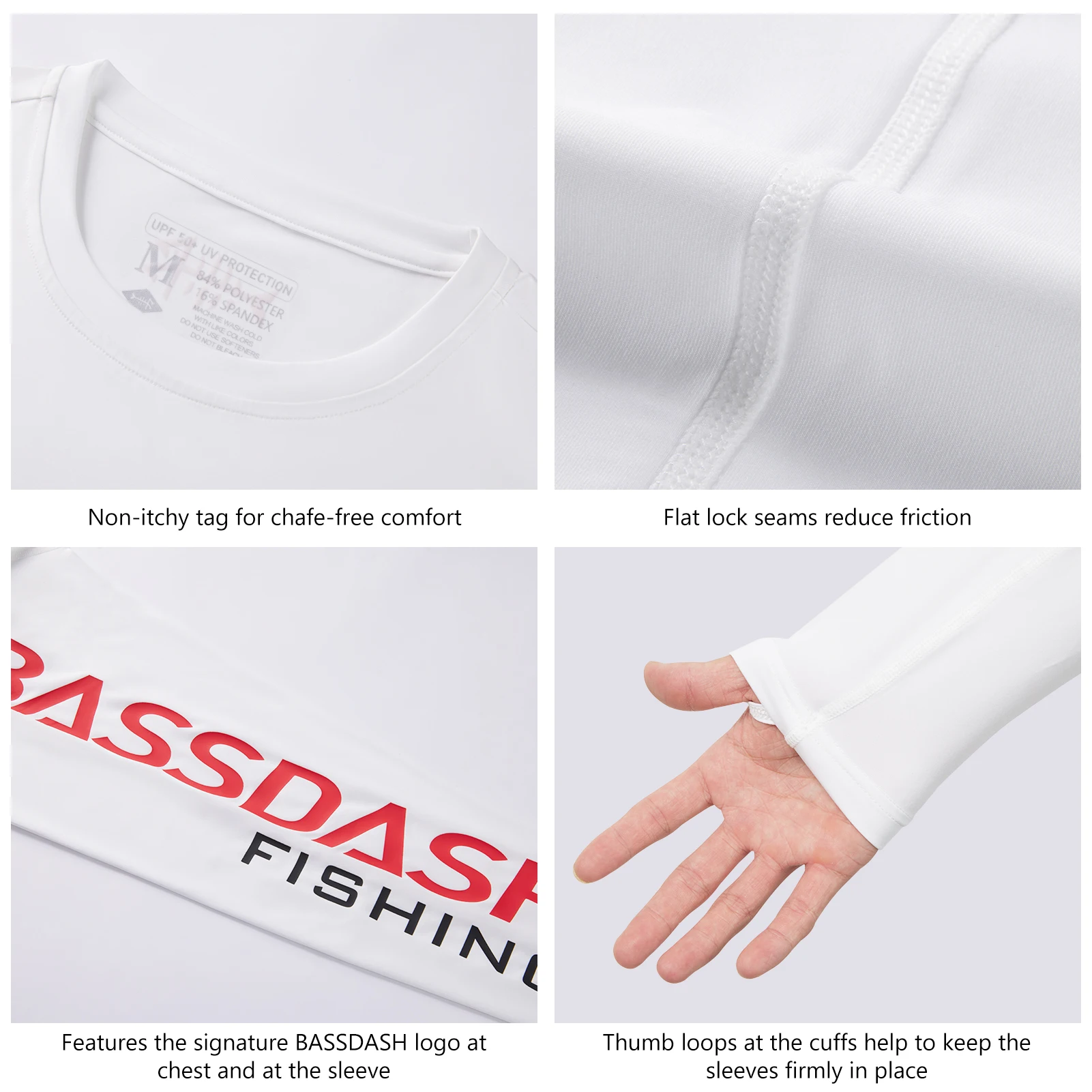 BASSDASH Men&rsquo;s UPF 50+ Sun Protection Long Sleeve Shirts Quick Dry Performance SPF UV Shirt for Outdoors Fishing Hiking FS31M