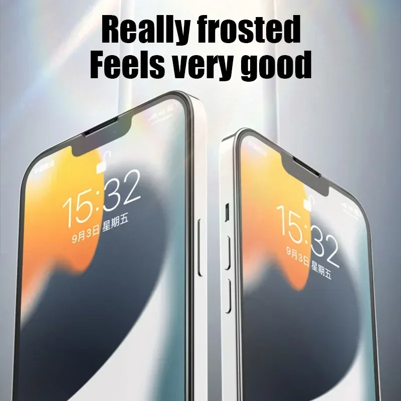 زجاج مقسى غير لامع لـ iPhone ، غشاء واقي الشاشة ،...