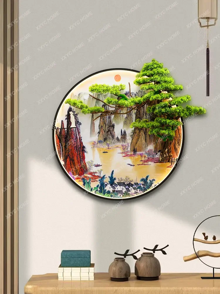 

Декоративная живопись, вход, подвесное украшение, фон для украшения стен, картины в виде чайной будки, трехмерная желаемая сосна