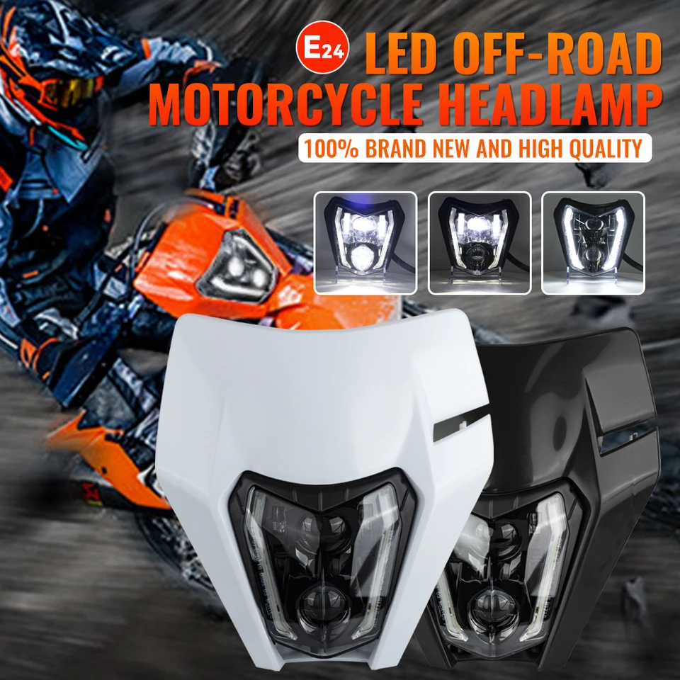 TEAUSA Piastra Faro Anteriore A LED Per KTM EXC 300 XC XCF XCW XCFW SX SXF SXS | 125-690 2012-2022 | Ricambio Faro Moto Anti-polvere
