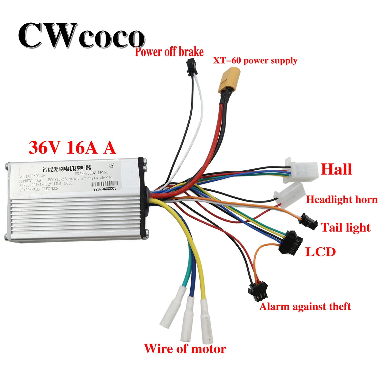 36V 48V 500W 800W Brushless Motor Controller TF-100 LCD Display Meter For Kugoo M4 Electric Scooter Bike Modification