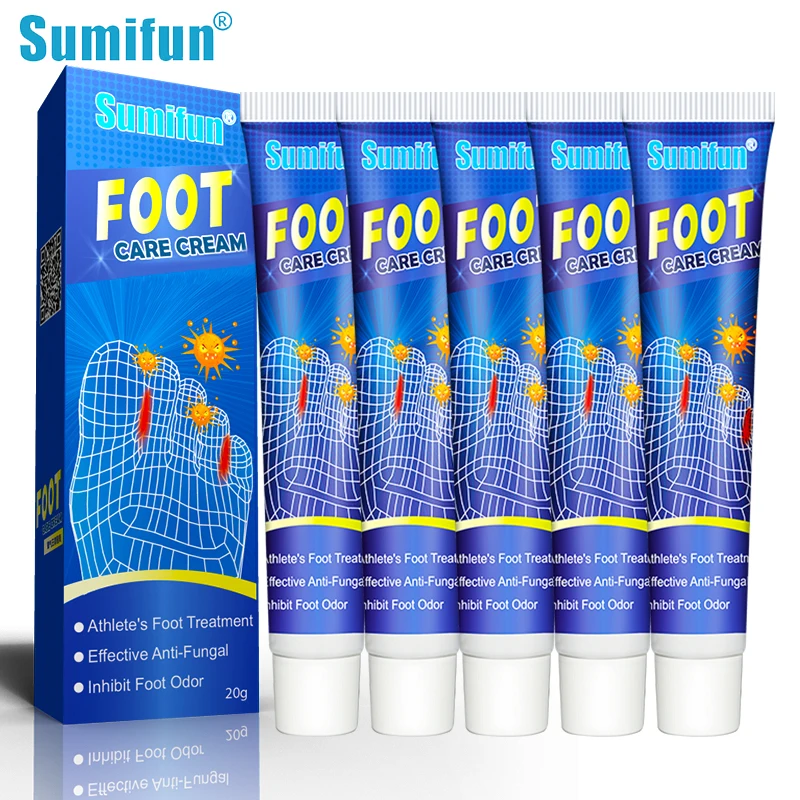 10Pcs Sumifun Athlete Foot Cream Herbal Anti Fungal Beriberi Ointment Anti Itching Sweat Odor Remover Feet Care Chinese Medicine