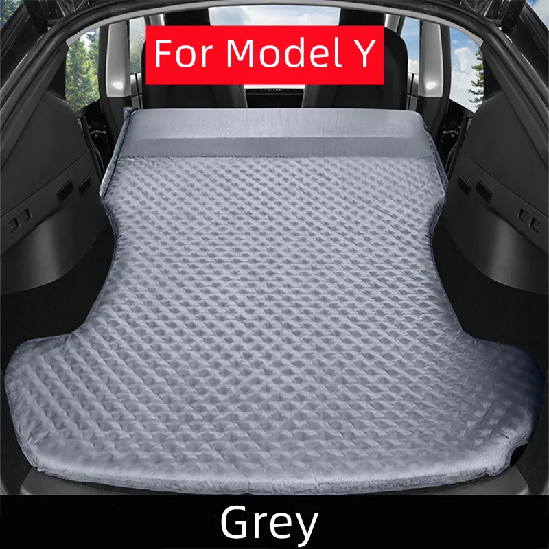 For Tesla Model 3 Model Y 2017-2023 Inflatable Air Mattress Outdoor Camping Inflatable Special Suede Fabric Car Travel Bed