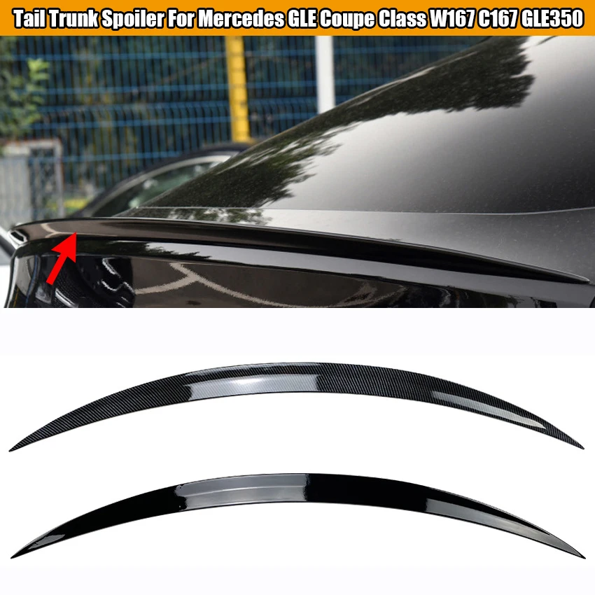 

Rear Trunk Spoiler Wings For Mercedes Benz GLE Coupe C167 GLE350 450 GLE53 AMG 2020+ Tailgate Lid Trim Splitter Lip Gloss Black