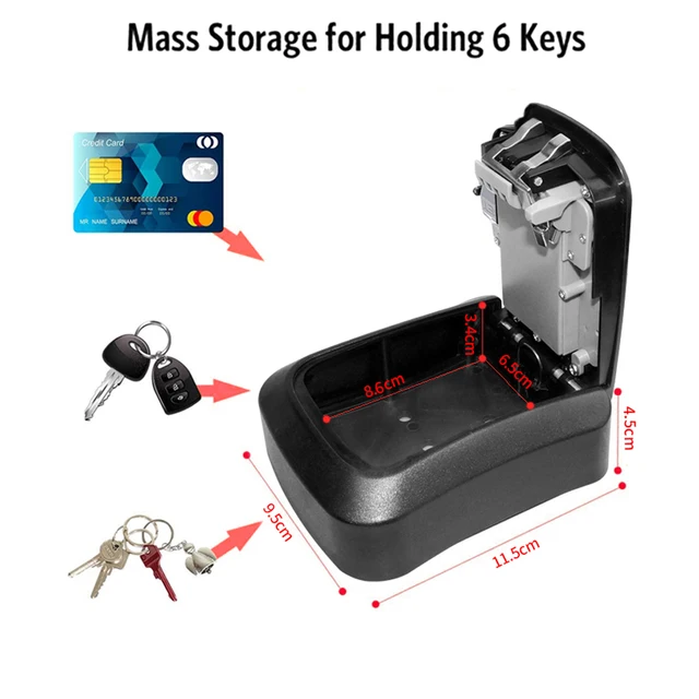 TTlock/Tuya Smart Key Storage Lock Box IPX5 Waterproof Dynamic Password Key Safes Alloy BOX Bluetooth Remote Control Safe Box 6