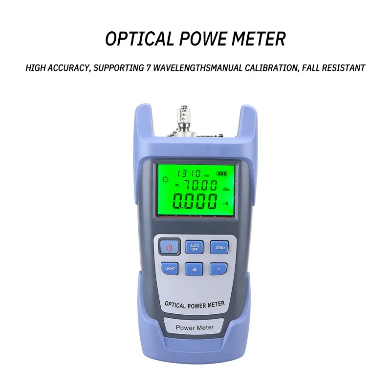 High Precision Fiber Optic Power Meter with LED Light OPM Optical Power Meter