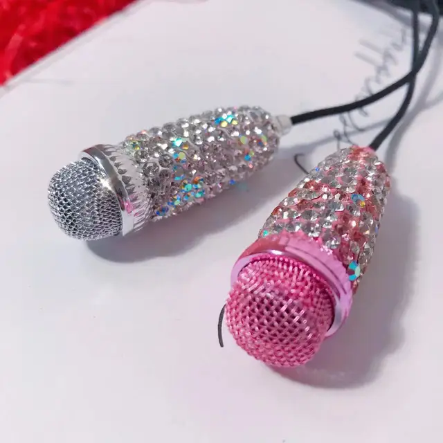 Mini Microphone - Iridescent Crystal