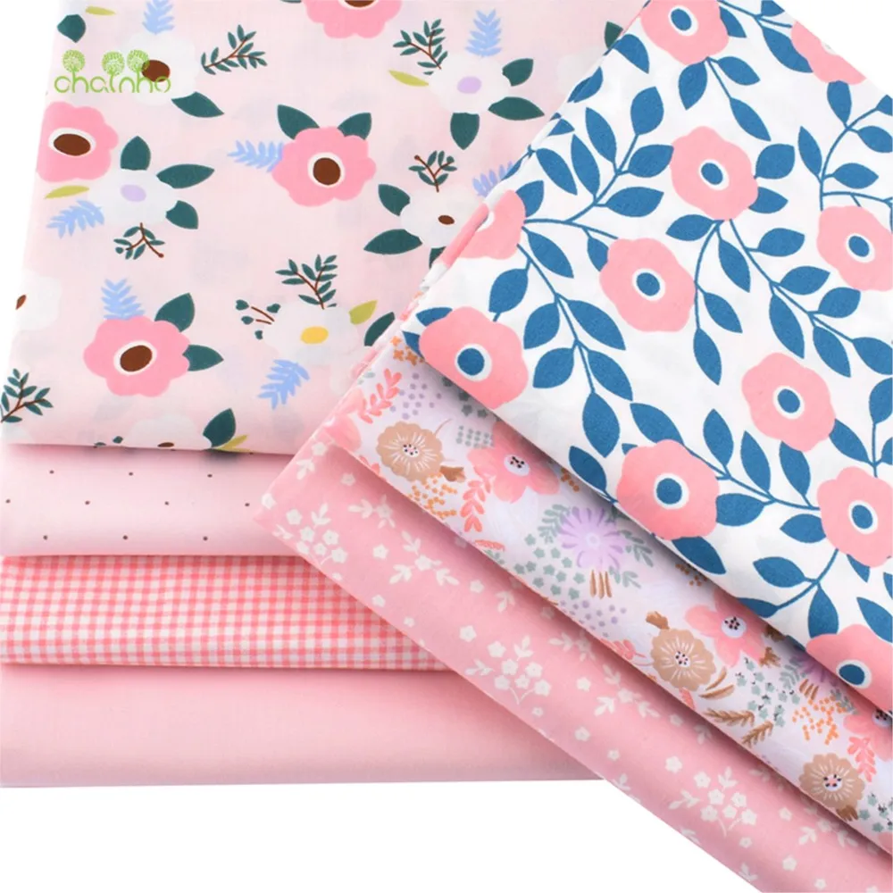 Chainho,Printed Twill Weave Cotton Fabric,Patchwork Cloth,DIY Sewing Quilting Material,Floral Series Textile,20x50cm or 40x50cm
