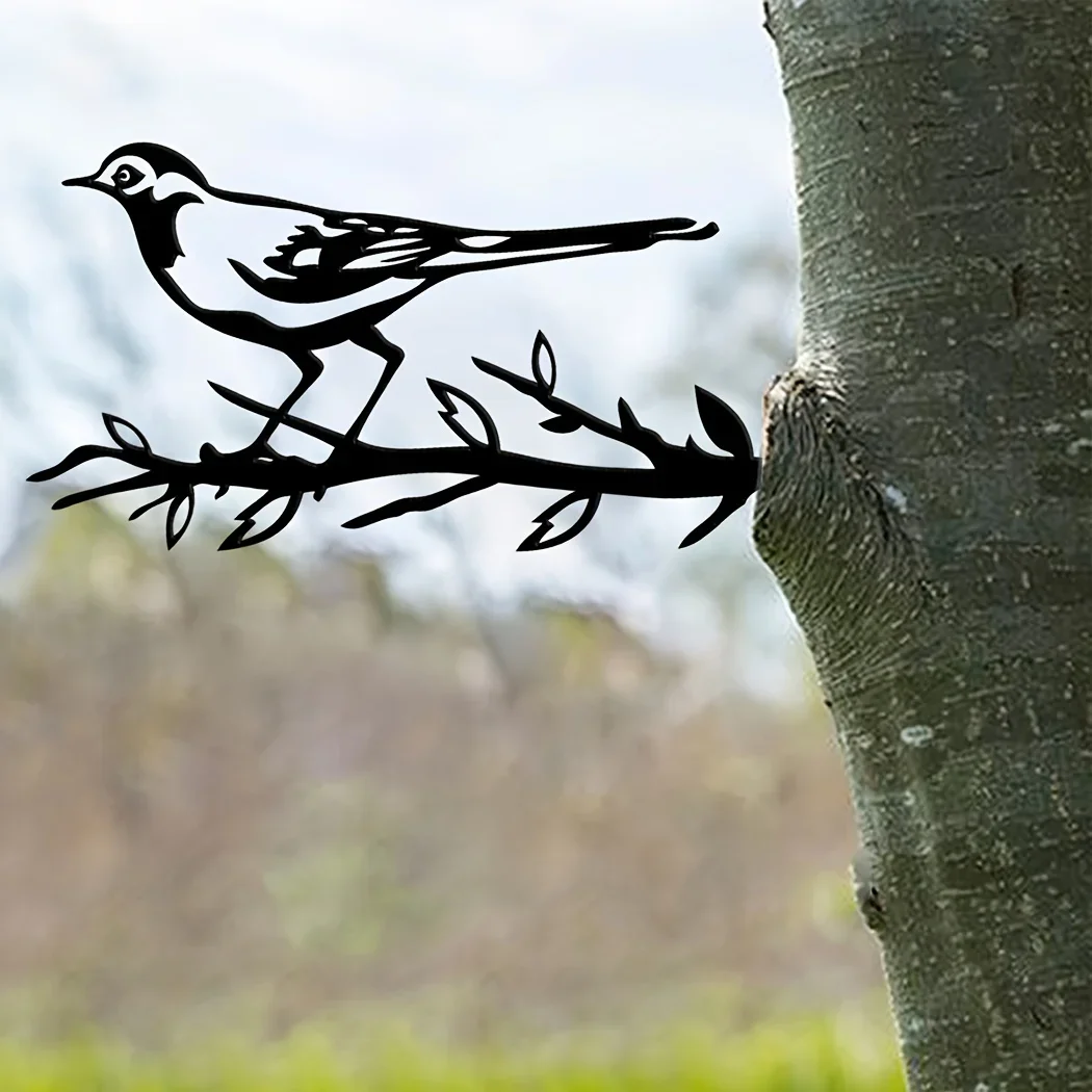 

Magpie Metal Bird Garden Art Set Birds On Tree Art Outdoor Yard Decor Housewarming Unique Garden Ornaments Gifts Natural