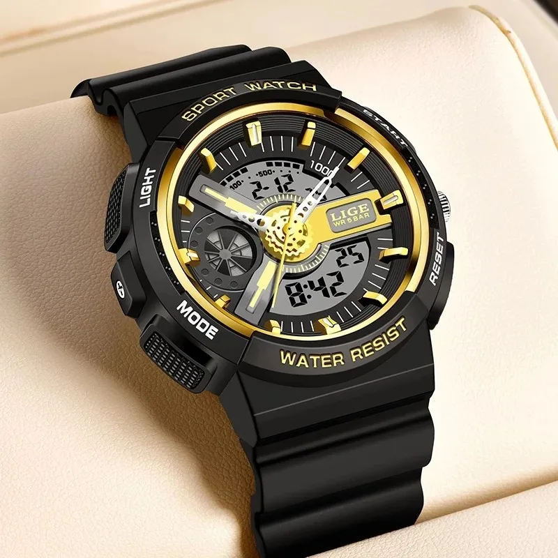 Gyerekóra LED digitális sport karóra vízálló, világító szilikon szíjjal, divatos ébresztőóra gyerek órák fiúknak_voghion.com