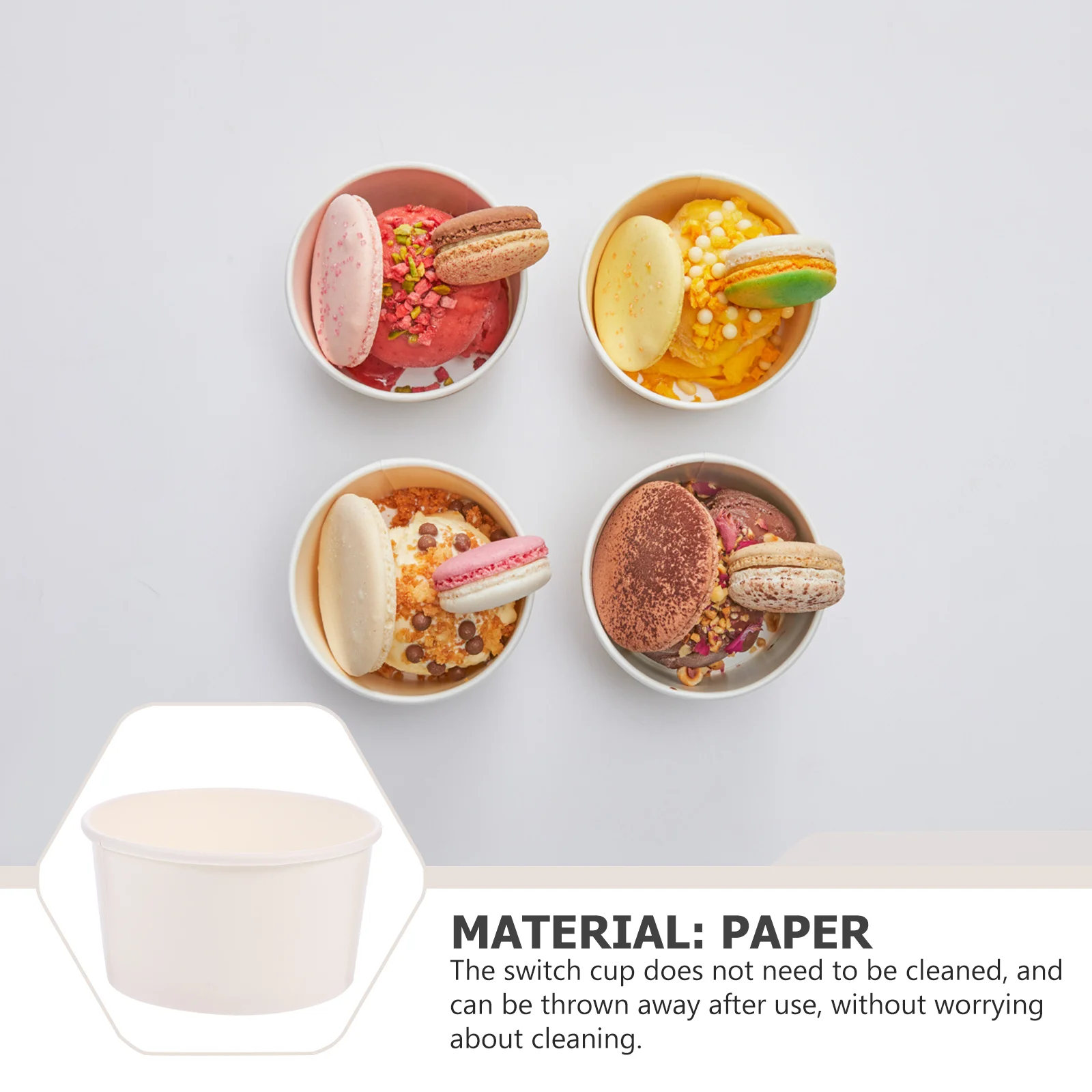 

Paper Cups, 100Pcs 3oz Bowls,- friendly Dessert Cups, Cups for Carnivals Parties