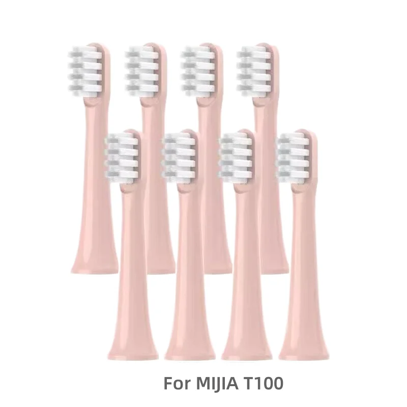 

8pcs Replaceable For XIAOMI MIJIA T100 Brush Heads Sonic Electric Toothbrush Soft DuPont Bristle Brush Vacuum Refills Nozzles