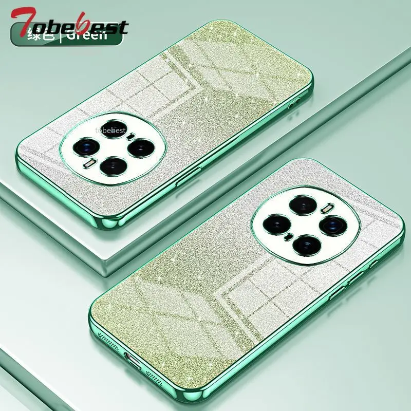 Gradient Glitter Plating Bling Soft Silicone Case Cover