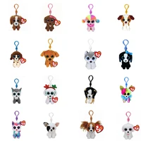 3" Ty Beanie Big Eyes Cute Pendant Keychain Clips Mini Stuffed Plush Toy Animals Doll  Cute Dog Children Christmas Gifts 2