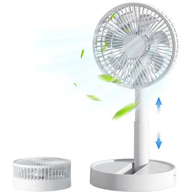 F28 Portable Mini Desktop USB Folding Fan with 4 Speed and Timing Functions Suitable for Bedroom Indoor or Outdoor Use 6
